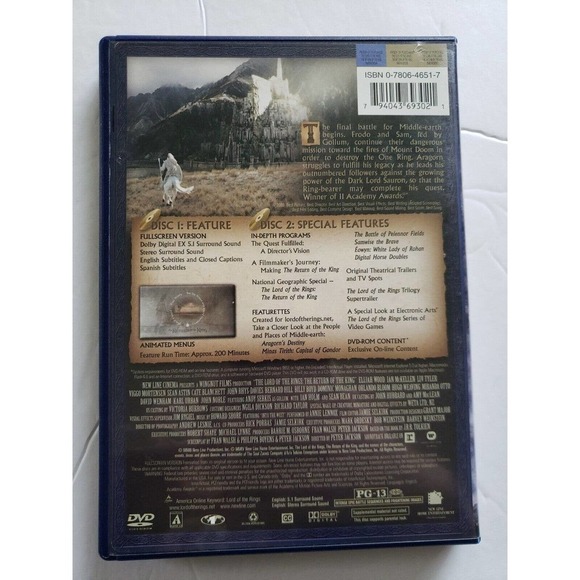 The Lord of the Rings: The Return of the King (DVD, 2004, 2-Disc Set - Picture 2 of 4